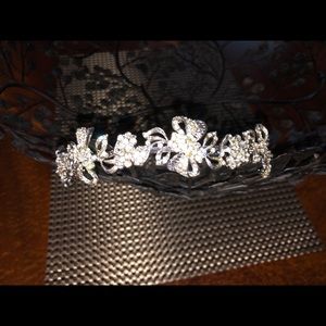 Mima Silver Rhinestone Tiara